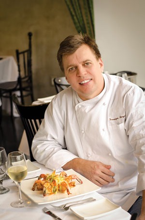 Chef Dominique Macquet in the kitchen